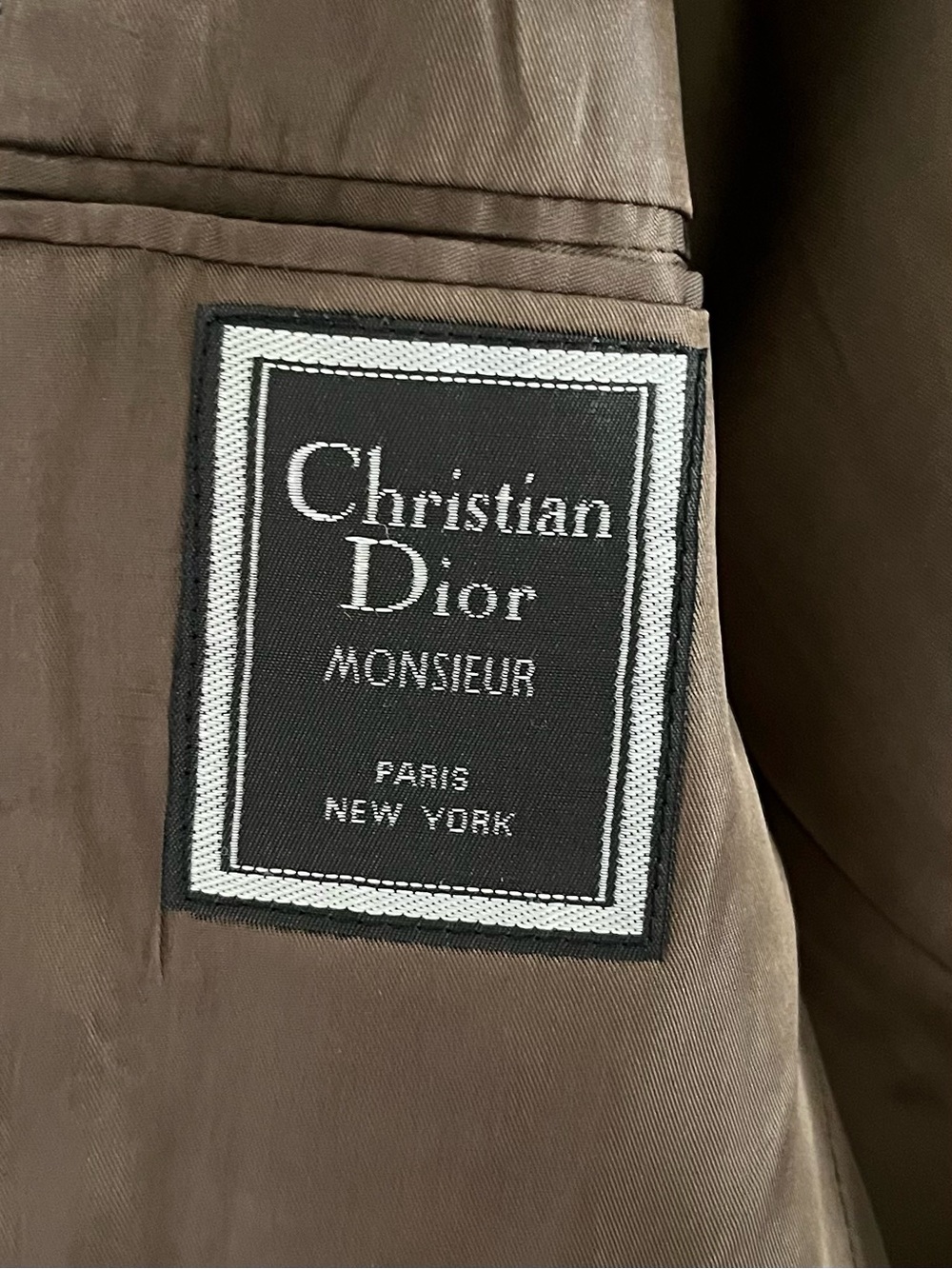 Vintage Christian Dior Monsieur Men’s Gray Striped Two-Piece Suit Business 40R - Picture 5 of 16